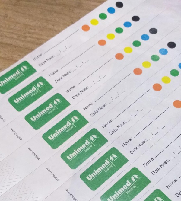 Pulseira Hospitalar Fibra de Polietileno Pulseira Hospitalar Fibra de Polietileno